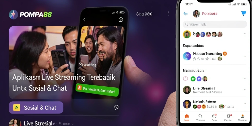 Antarmuka pengguna POMPA88 dengan fitur Live Streaming yang menarik dan interaktif.